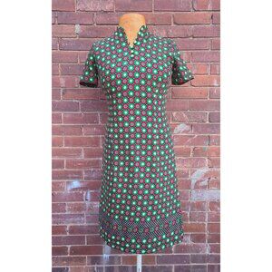 Vintage '60s mandarin collar dress size M